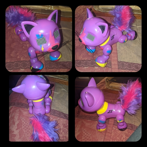 LUCKY zoomer meowzies purple electronic cat interactive robot spin masters, - Picture 2 of 3